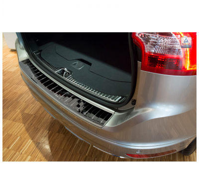 Black Mirror Protector Paragolpes Trasero Acero Inox Volvo Xc60 2013-2016 'Ribs'